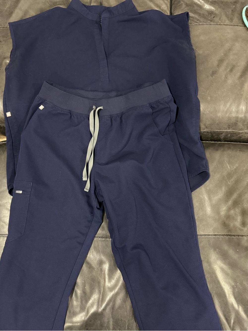 Figs Navy Blue Women's Scrub Set